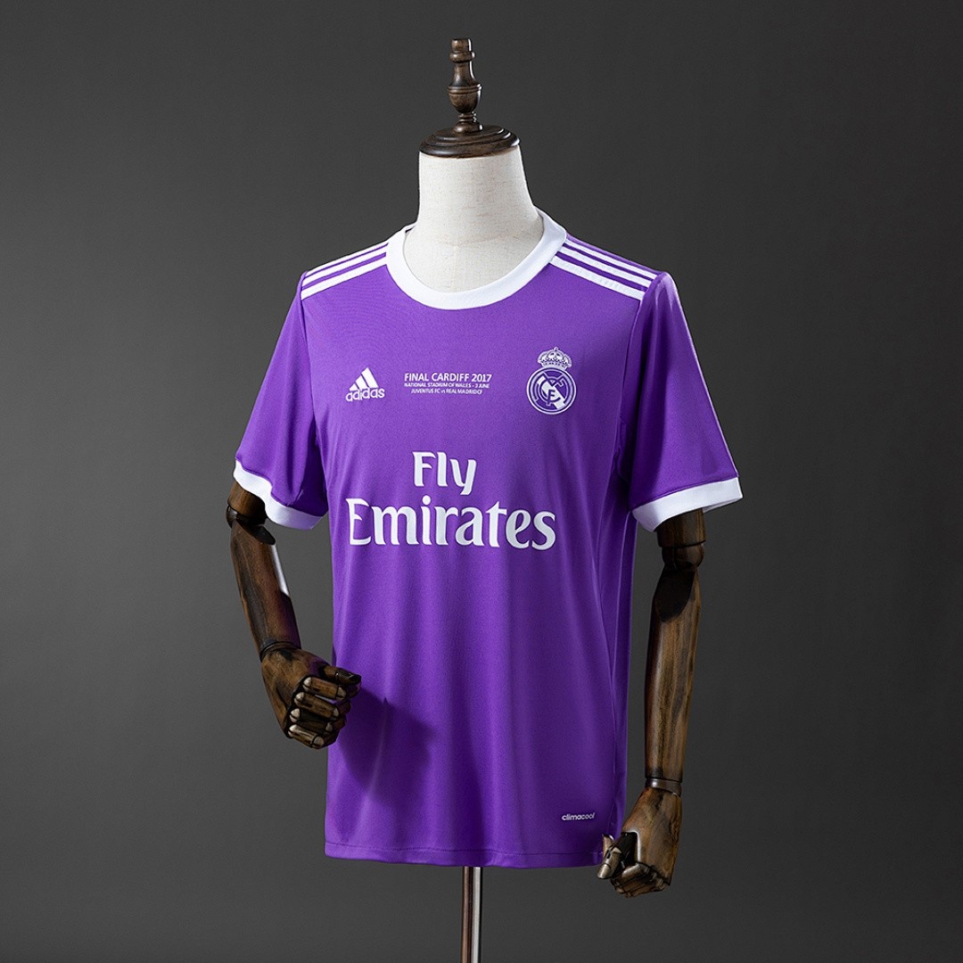 JER-4567_1 Real Madrid 2016-2017 Away Retro Shirt - 图片 1