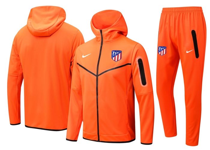 Atletico Madrid 22/23 Orange Long Zip Jacket with Hood - 图片 7