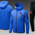 Atletico Madrid 22-23 Long Zip Jacket with Hood in Blue