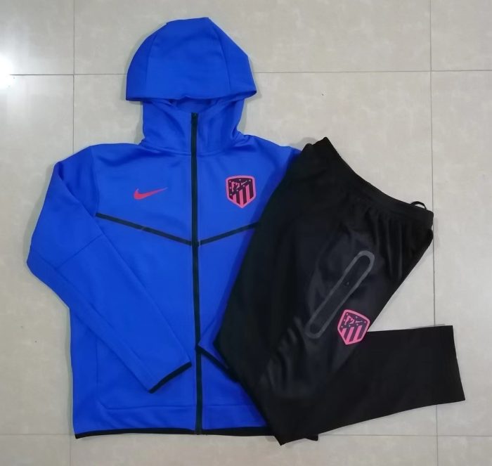 Atletico Madrid 22-23 Long Zip Jacket with Hood in Blue - 图片 9