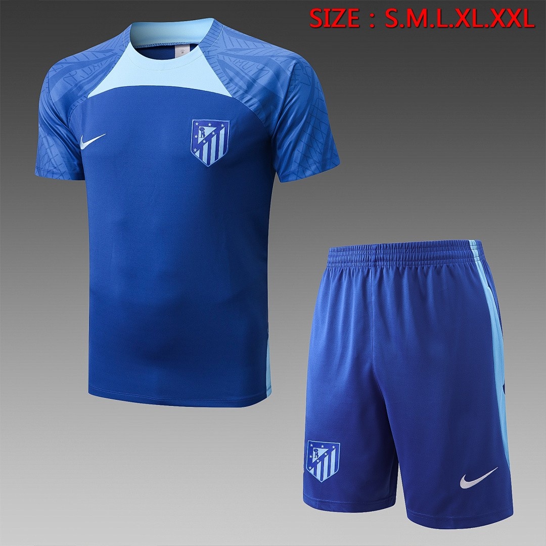 JER-4585_1 Atletico Madrid 22-23 Short Sleeve Training Set (with 5-Point Shorts) - 图片 1