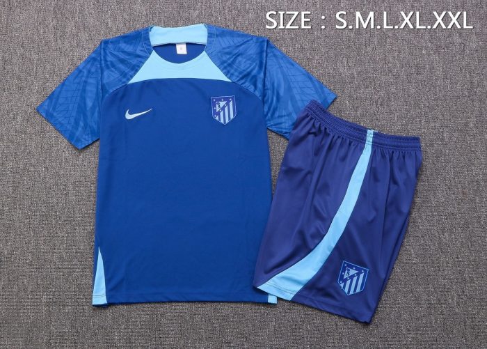 Atletico Madrid 22-23 Short Sleeve Training Set (with 5-Point Shorts) - 图片 6