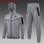 Atletico Madrid 24/25 Long Zip Hoodie in Gray