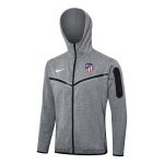 Atletico Madrid 24/25 Long Zip Hoodie in Gray - 图片 5