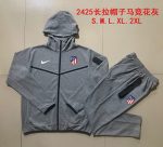 Atletico Madrid 24/25 Long Zip Hoodie in Gray - 图片 8