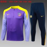 Atletico Madrid Purple Kids' Half-Zip Jacket
