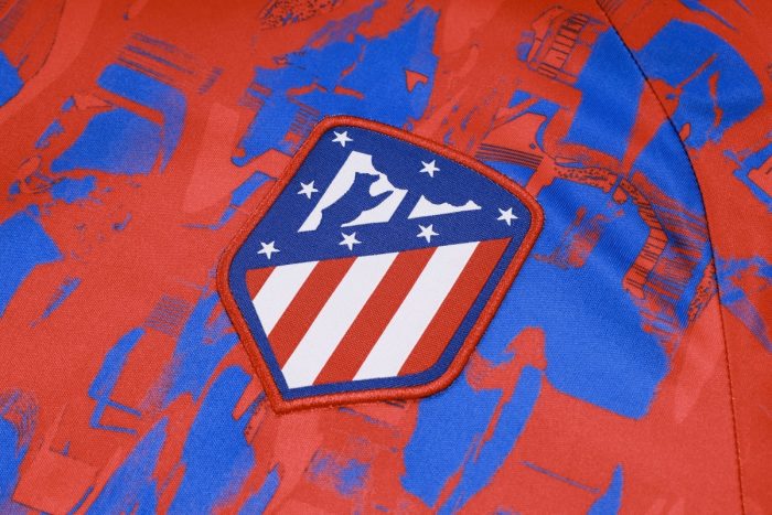 Atletico Madrid 23-24 Red Short Sleeve Training Set (with 5-Panel Shorts) - 图片 5