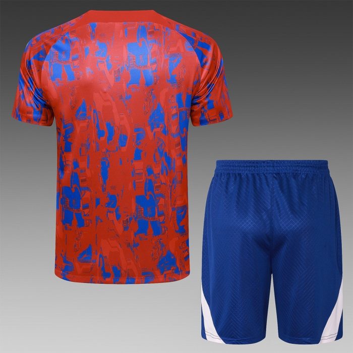 Atletico Madrid 23-24 Red Short Sleeve Training Set (with 5-Panel Shorts) - 图片 6