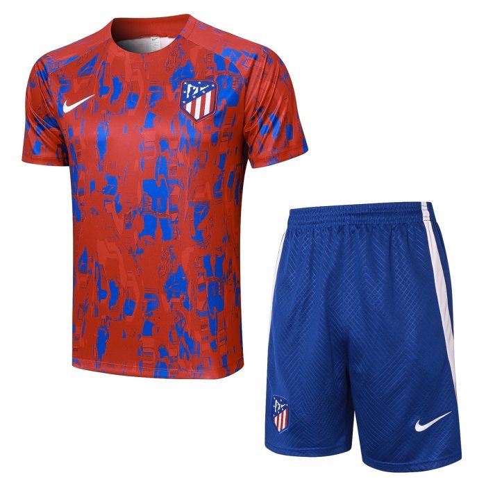 Atletico Madrid 23-24 Red Short Sleeve Training Set (with 5-Panel Shorts) - 图片 8