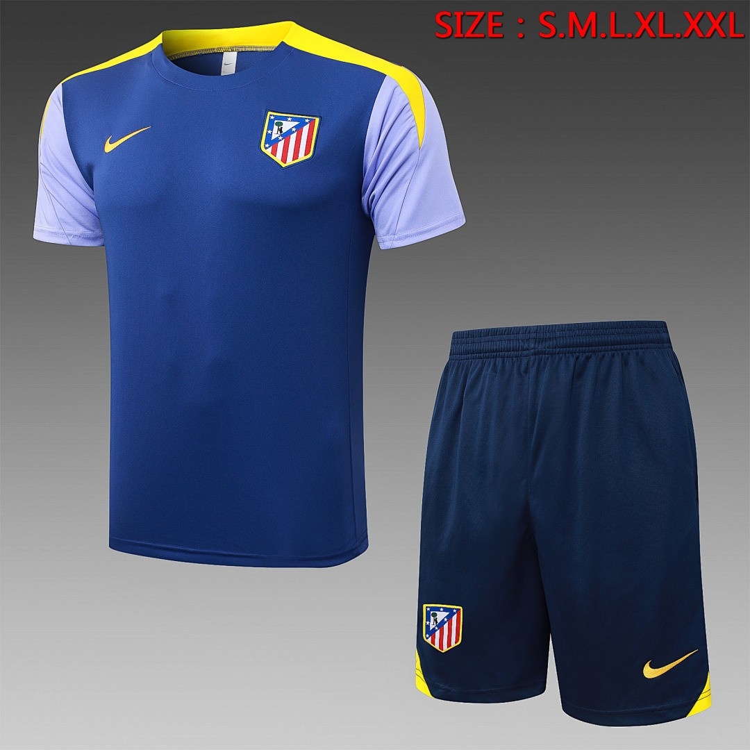 JER-4606_1 Atletico Madrid Light Blue Short Sleeve Training T-Shirt - 图片 1
