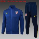Atletico Madrid Children's Long Zipper Jacket - Blue