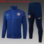 Atletico Madrid Children's Long Zipper Jacket - Blue - 图片 2