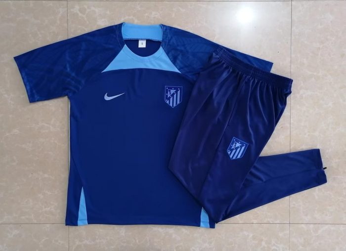 Atletico Madrid 22-23 Short Sleeve Training Suit in Blue - 图片 9