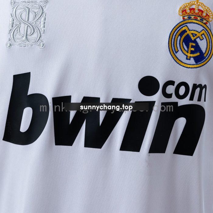 Real Madrid 2009/2010 Home Long Sleeve Retro Shirt - 图片 7