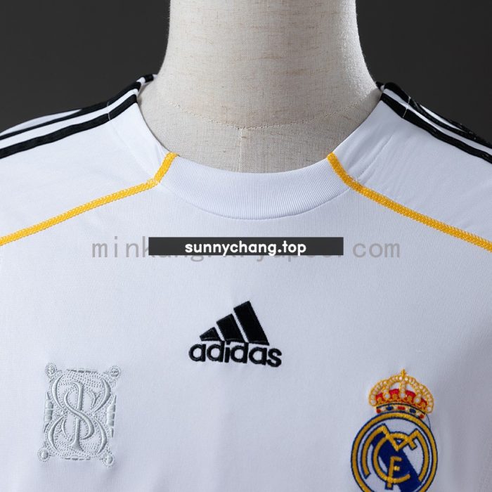 Real Madrid 2009/2010 Home Long Sleeve Retro Shirt - 图片 8