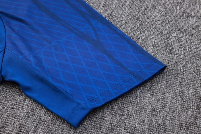 Atletico Madrid 23-24 Short Sleeve Training Suit in Colorful Blue (with 5-inch Shorts) - 图片 5
