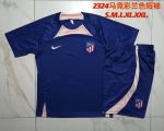 Atletico Madrid 23-24 Short Sleeve Training Suit in Colorful Blue (with 5-inch Shorts) - 图片 9
