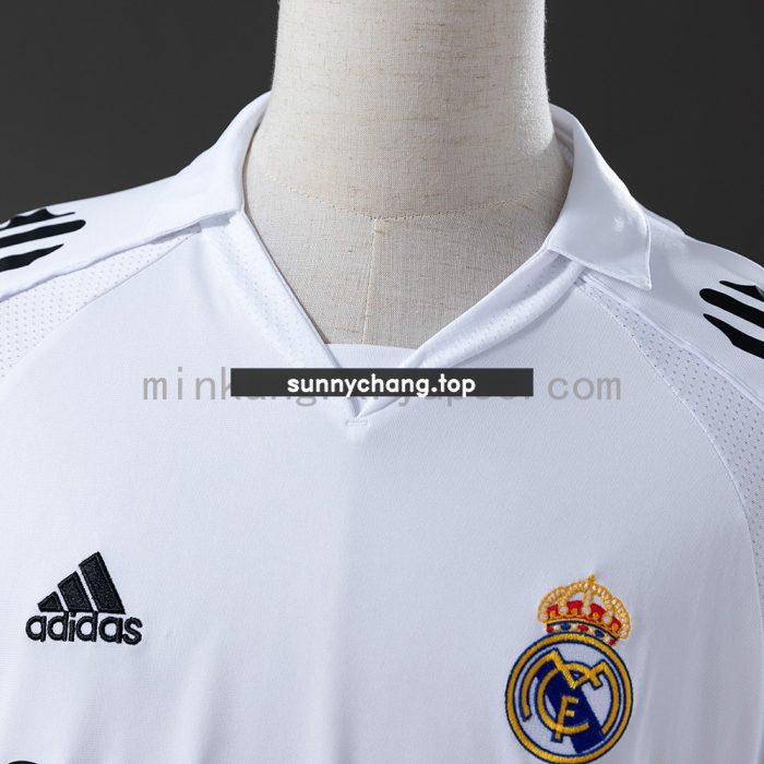 Real Madrid 2005-2006 Home Retro Long Sleeve Jersey - 图片 6