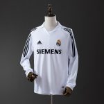 Real Madrid 2005-2006 Home Retro Long Sleeve Jersey - 图片 8