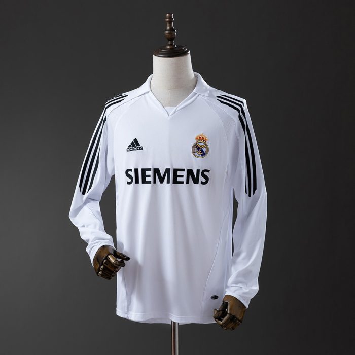 Real Madrid 2005-2006 Home Retro Long Sleeve Jersey - 图片 8
