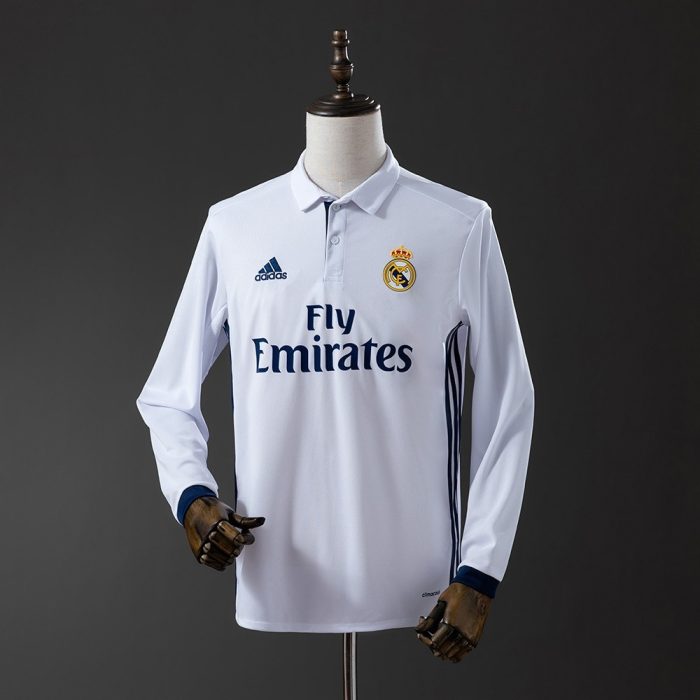 Real Madrid 2016/17 Home Long Sleeve Retro Jersey - 图片 9