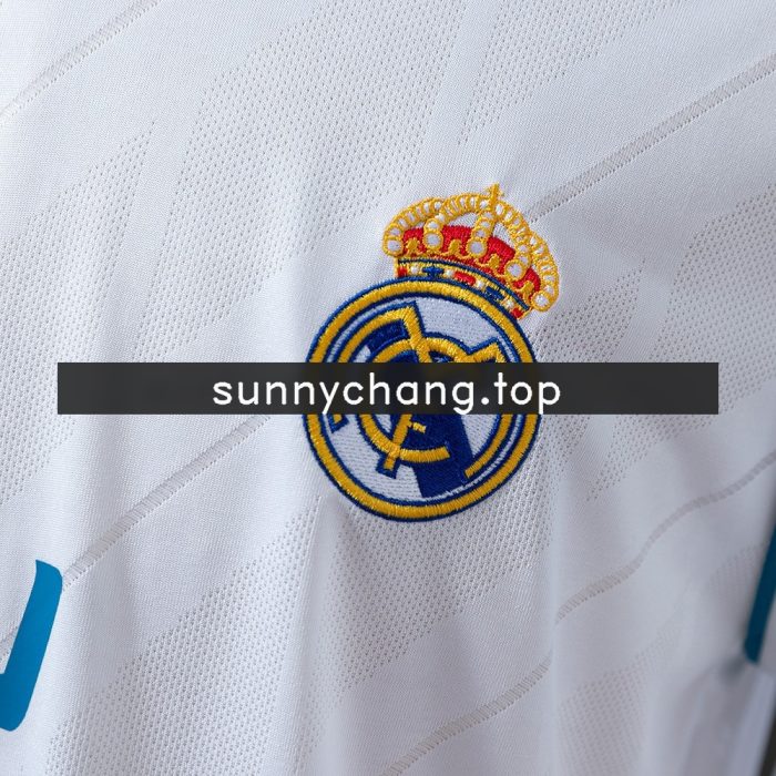 Real Madrid 17/18 Home Retro Long Sleeve Jersey - 图片 4