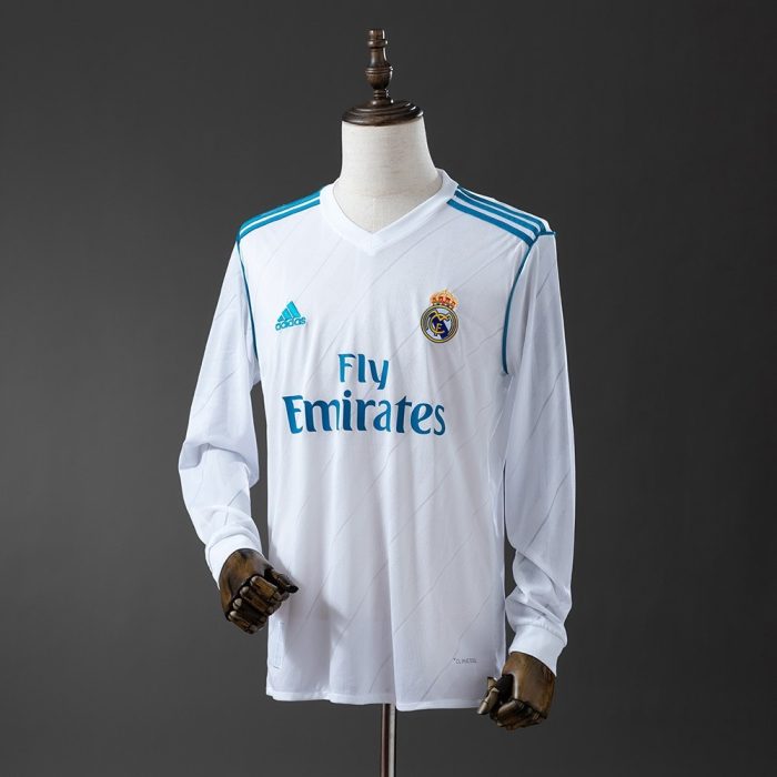 Real Madrid 17/18 Home Retro Long Sleeve Jersey - 图片 8