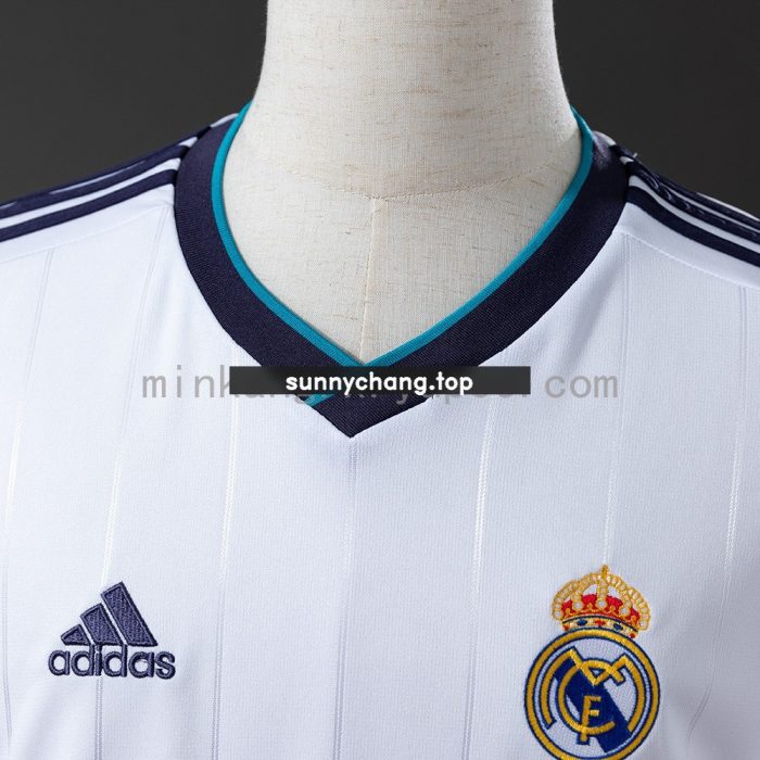 Real Madrid 12/13 Home Long Sleeve Retro Shirt - 图片 6