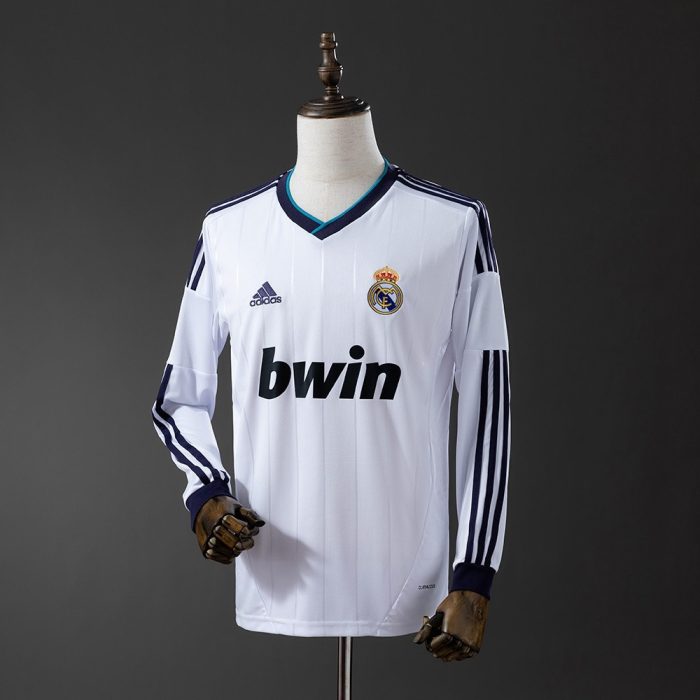 Real Madrid 12/13 Home Long Sleeve Retro Shirt - 图片 8