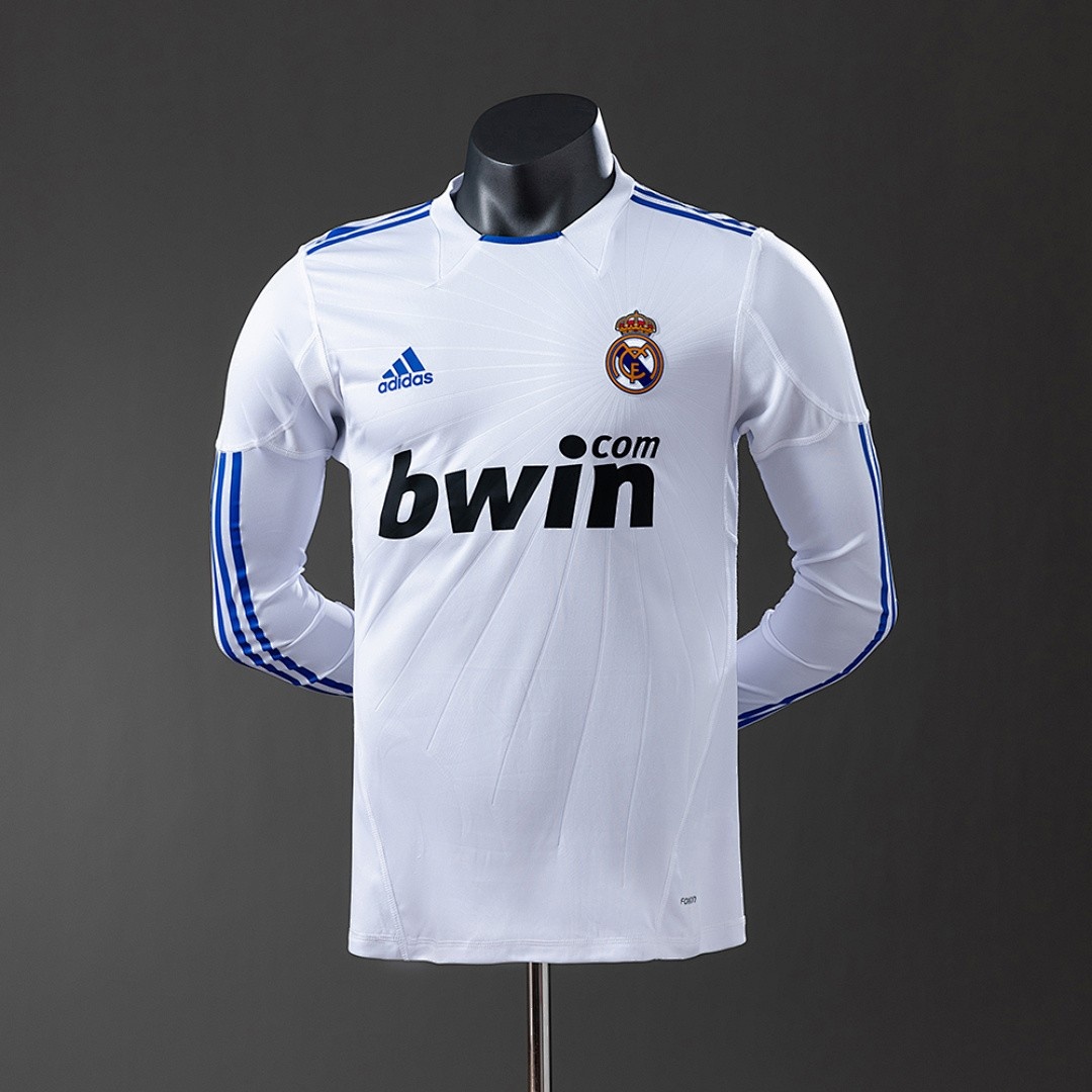 JER-4688_1 Real Madrid 2010/11 Home Long Sleeve Player Version Jersey - 图片 1