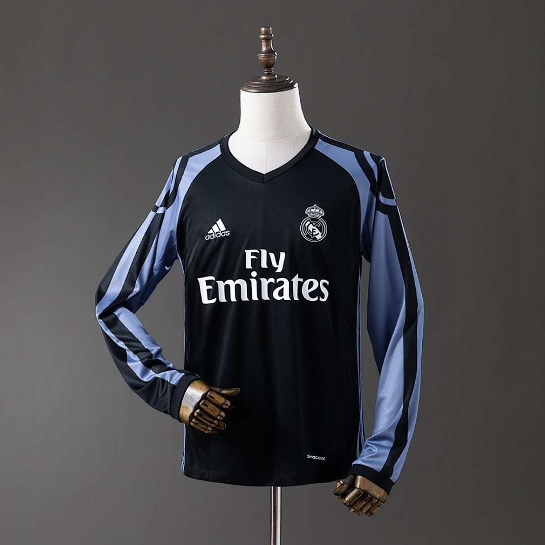 JER-4716_1 Real Madrid 16/17 Third Away Retro Long Sleeve Jersey - 图片 1
