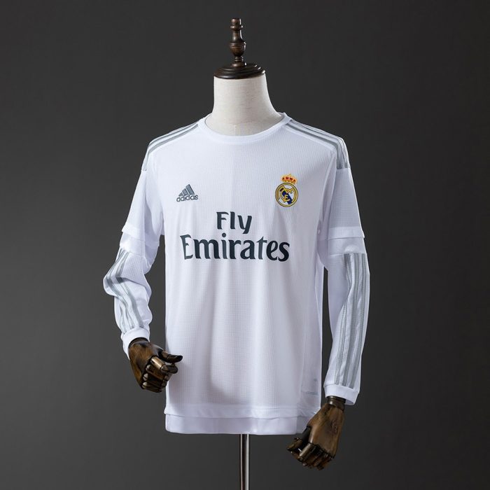 Real Madrid 2015-2016 Home Long Sleeve Retro Jersey - 图片 9
