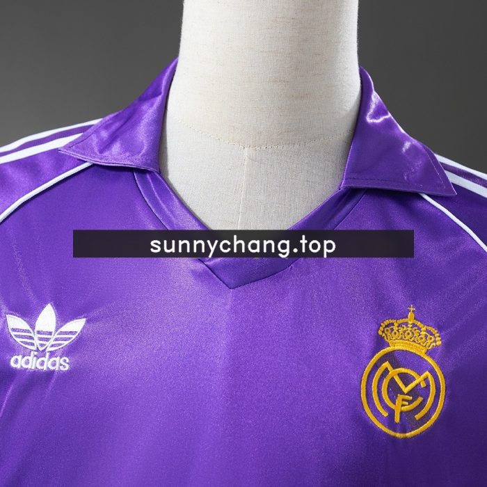 Real Madrid 1984-1985 Away Long Sleeve Retro Jersey - 图片 6