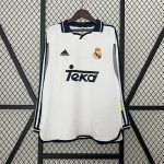 Real Madrid 2000/2001 Home Retro Long Sleeve Jersey