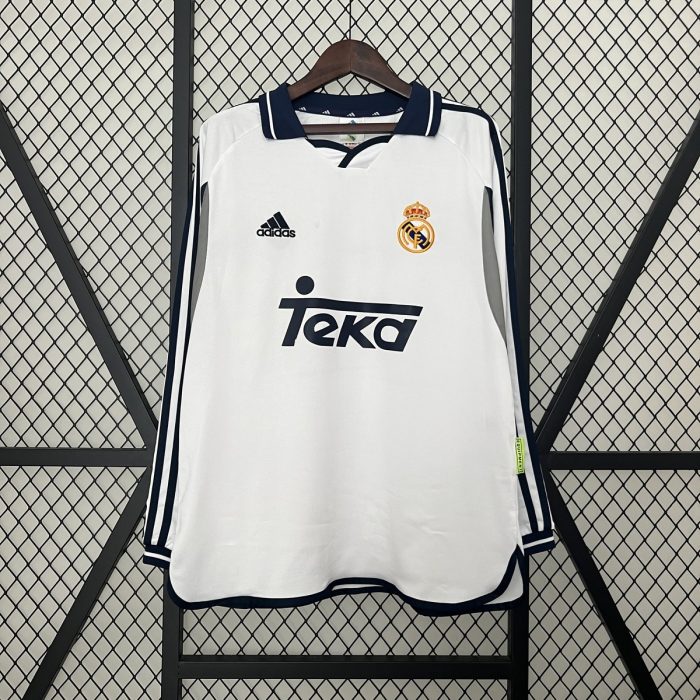 Real Madrid 2000/2001 Home Retro Long Sleeve Jersey - 图片 8