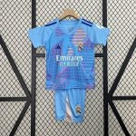 24/25 Real Madrid Kids Goalkeeper Jersey Blue
