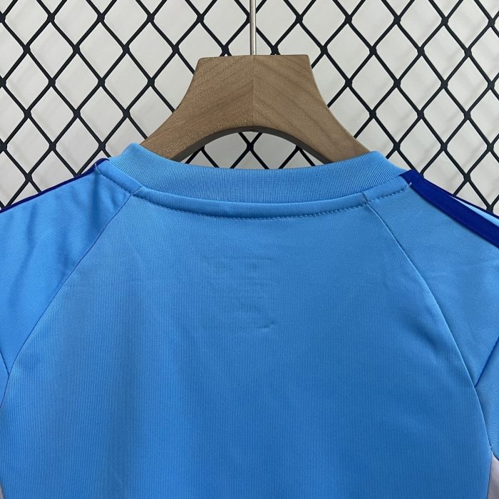 24/25 Real Madrid Kids Goalkeeper Jersey Blue - 图片 2