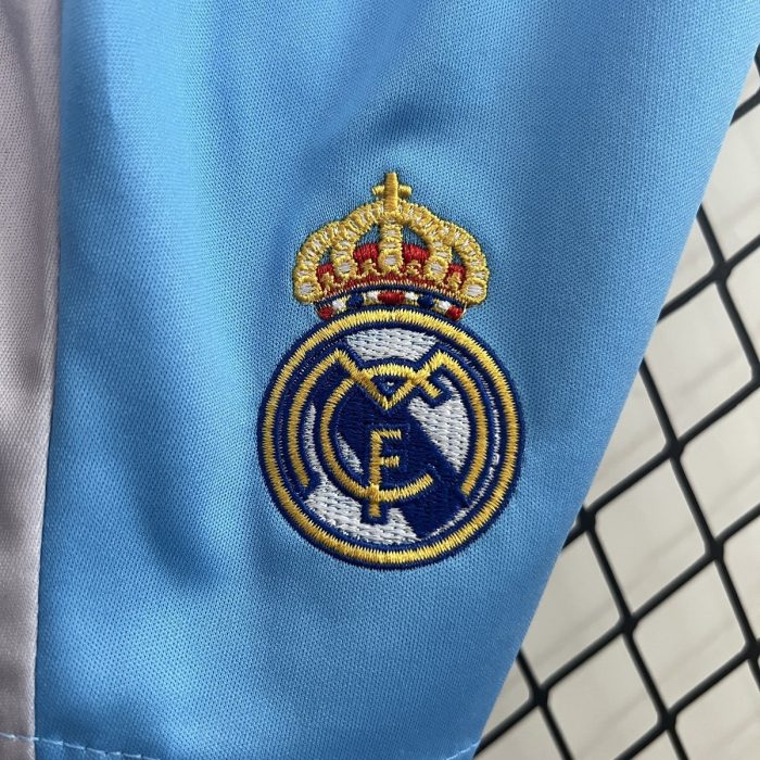 24/25 Real Madrid Kids Goalkeeper Jersey Blue - 图片 4