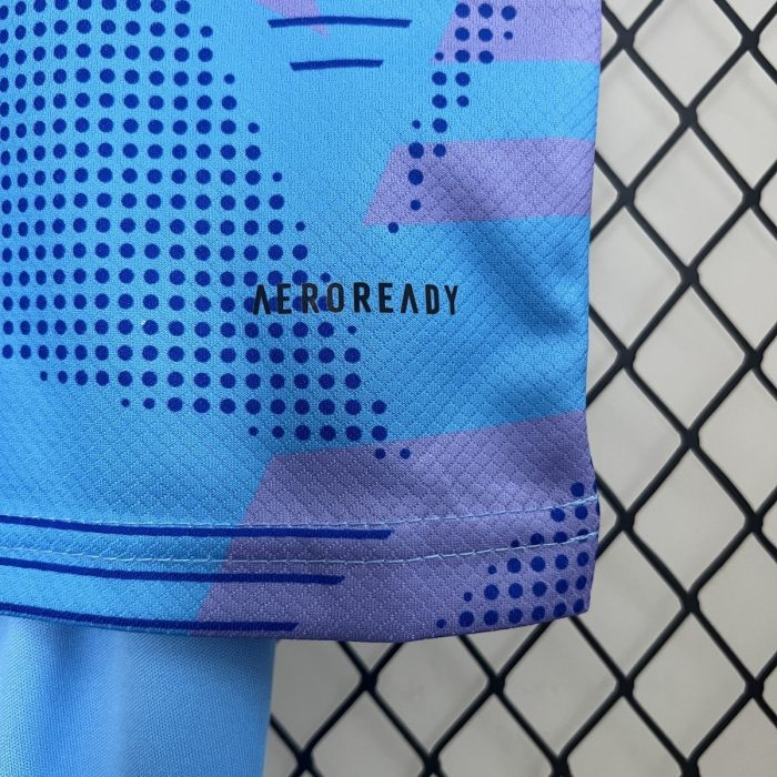 24/25 Real Madrid Kids Goalkeeper Jersey Blue - 图片 5