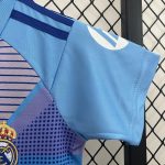 24/25 Real Madrid Kids Goalkeeper Jersey Blue - 图片 8