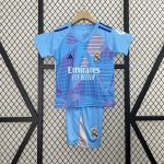 24/25 Real Madrid Kids Goalkeeper Jersey Blue - 图片 9