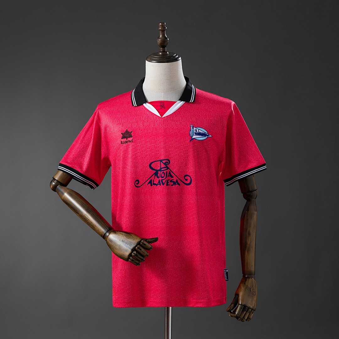 JER-4917_1 Deportivo Alavés 2000/2001 UEFA Cup Away Retro Jersey - 图片 1