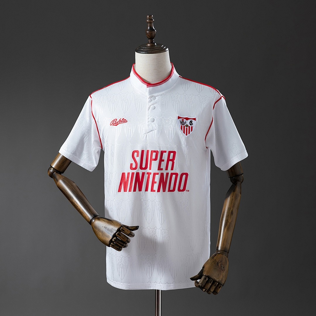 JER-4936_1 Sevilla 1991/92 Home Retro Shirt - 图片 1