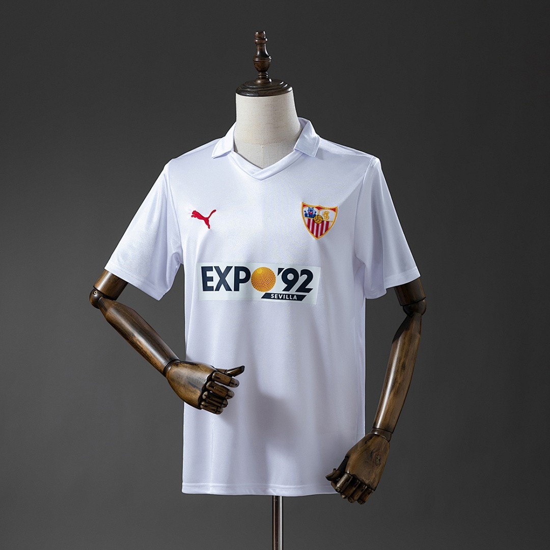 JER-4946_1 Sevilla 87/90 Home Retro Jersey S-XXL - 图片 1