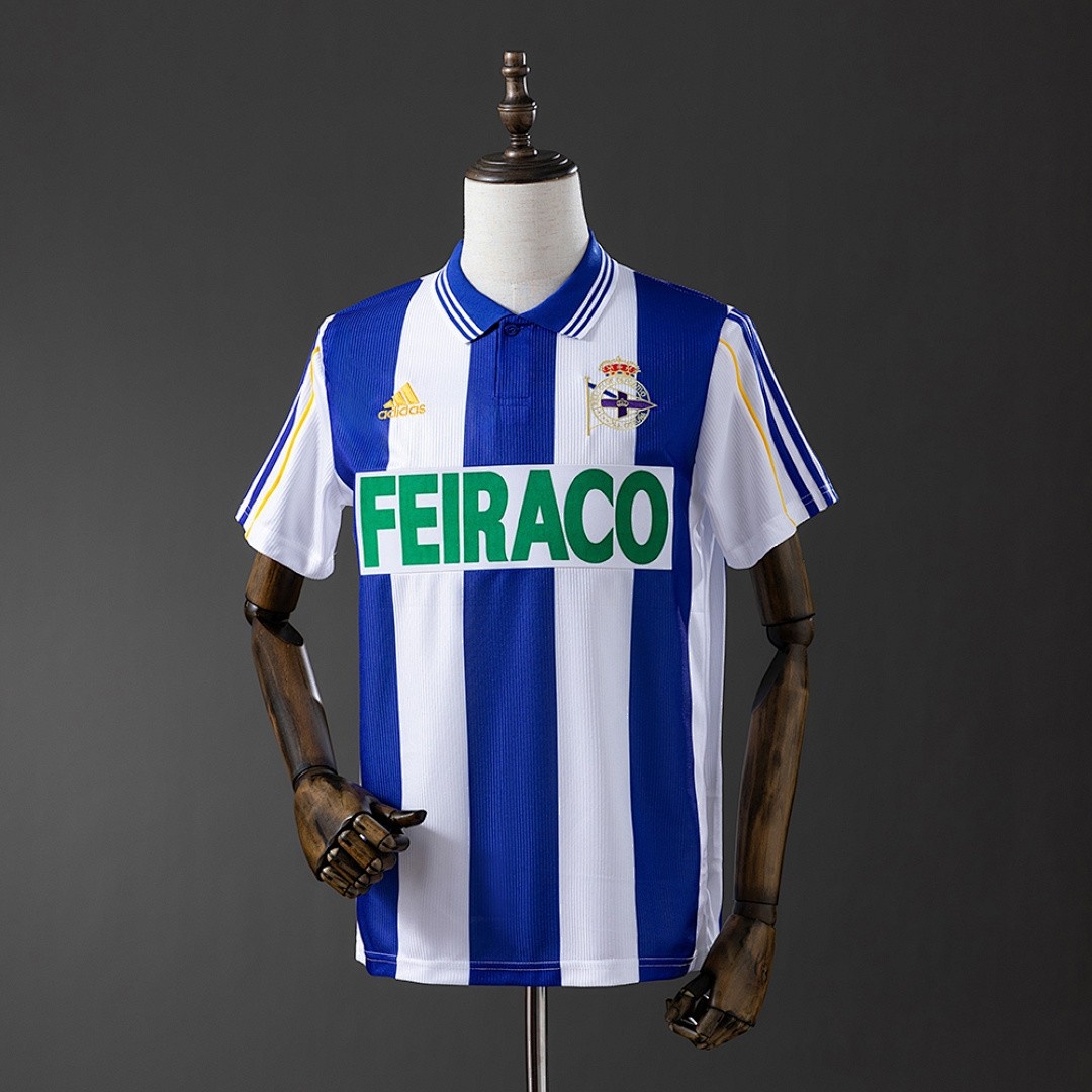JER-4987_1 Deportivo La Coruna 1999/2000 Home Retro Jersey - 图片 1