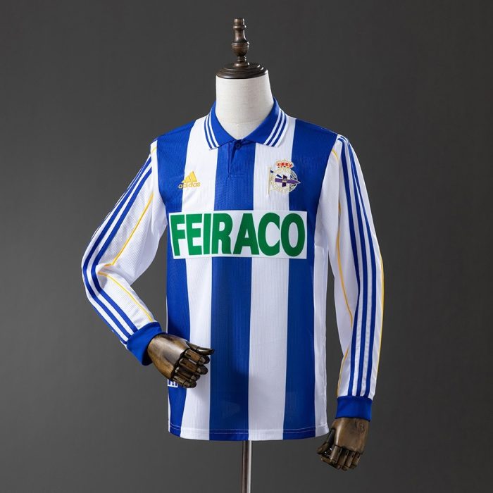 Deportivo La Coruna 1999-2000 Home Long Sleeve Retro Jersey - 图片 8
