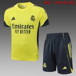 Real Madrid Yellow Short Sleeve Training Suit