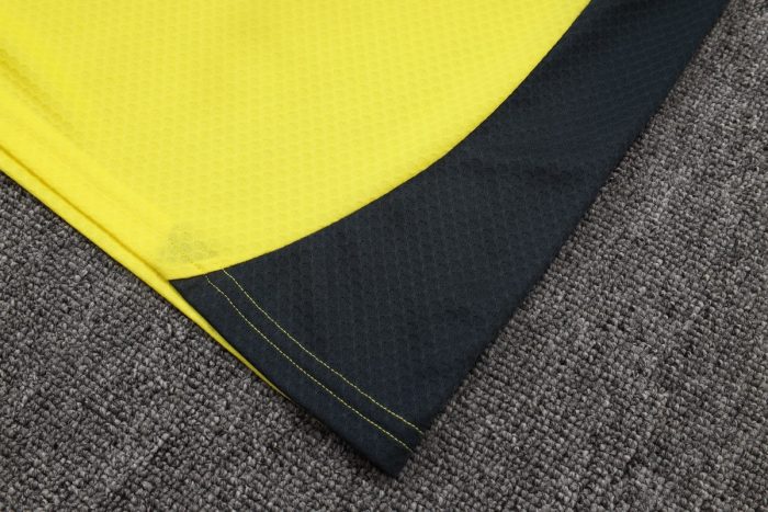 Real Madrid Yellow Short Sleeve Training Suit - 图片 2