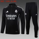 Real Madrid Black Half-Zip Jacket