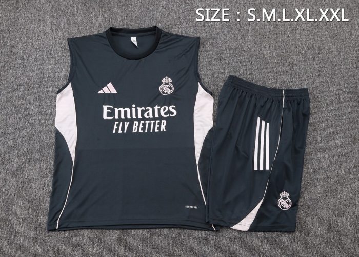 Real Madrid Vest Dark Gray - 图片 2